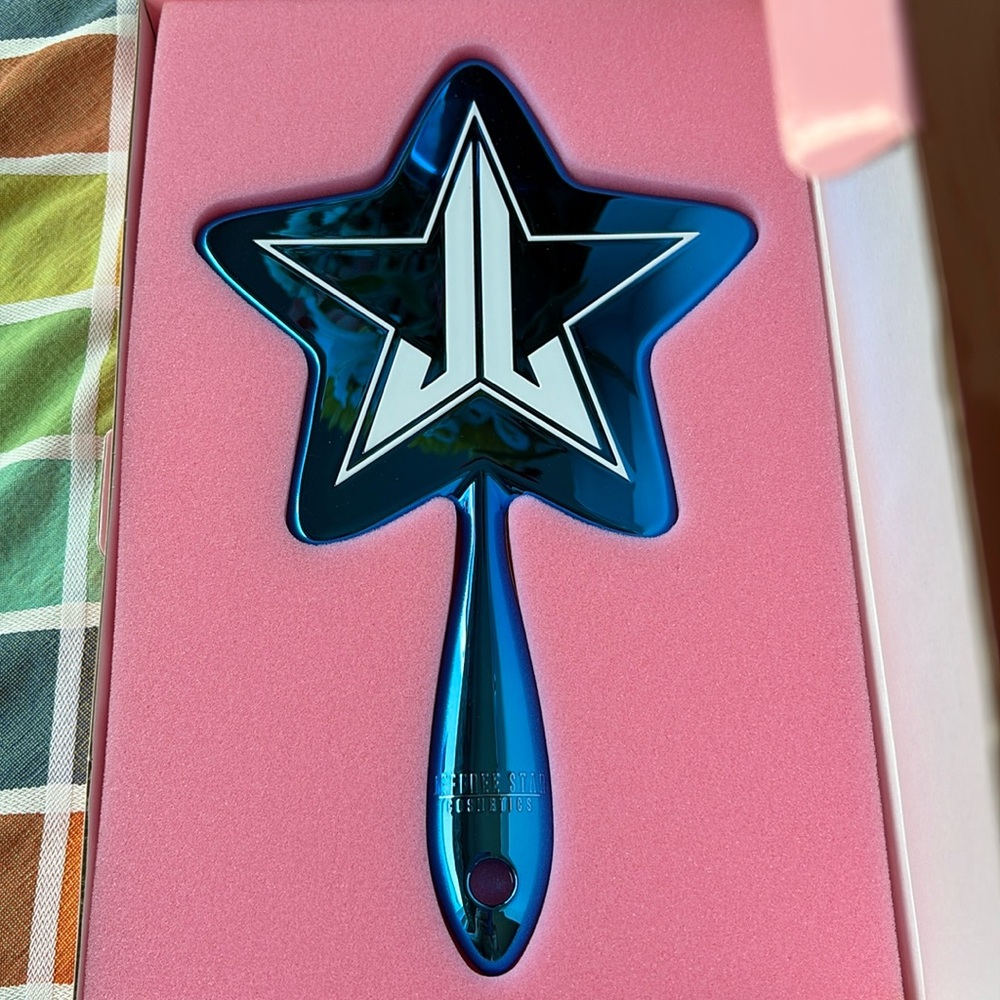 🌟JEFFREE STAR Blue Chrome  Star-Shaped Hand Mirror🌟 NWT 🌟